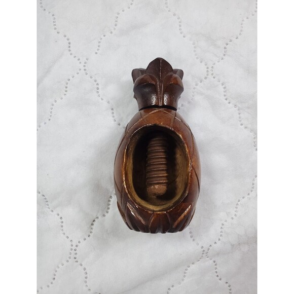 Wooden Pineapple Shaped Nut Cracker Swinger Decor - Picture 1 of 6